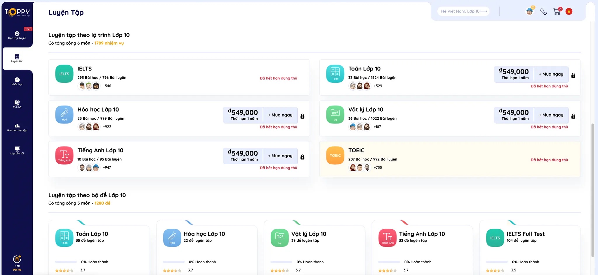 TOPPY - Online learning system